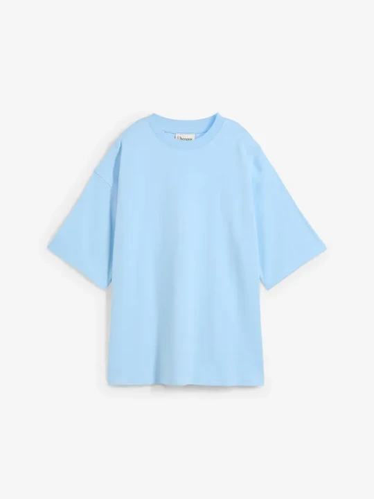Zdjęcie produktu T-shirt oversize z ciężkiej bawełny organicznej BonPrix niebieski