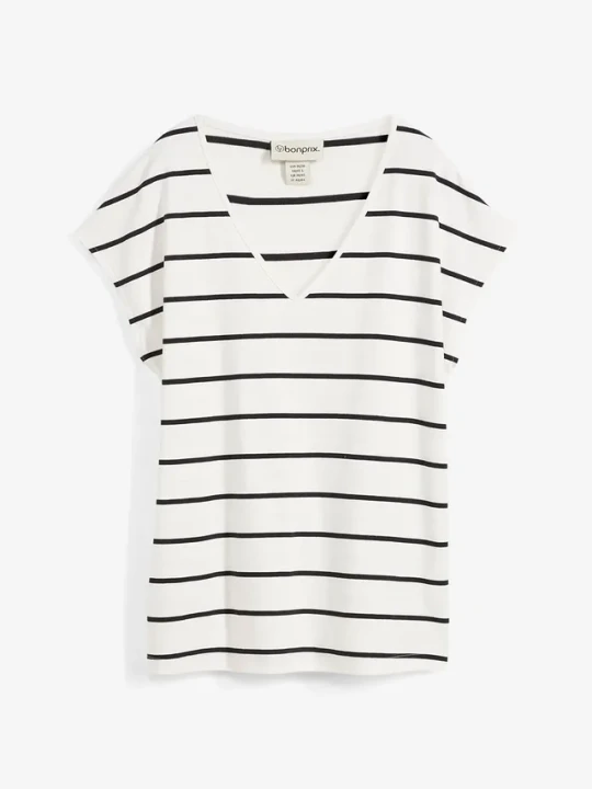 Zdjęcie produktu T-shirt oversize z czystej bawełny organicznej BonPrix biały