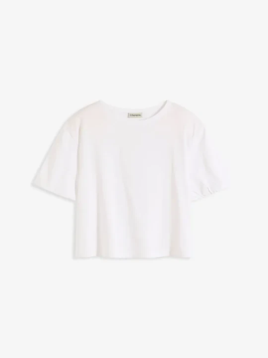Zdjęcie produktu T-shirt oversize z czystej bawełny organicznej BonPrix biały