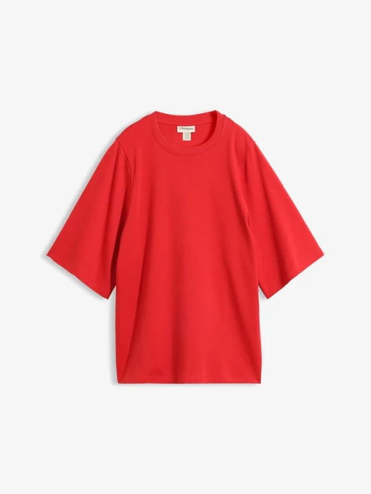 Zdjęcie produktu T-shirt oversize z czystej bawełny organicznej BonPrix czerwony