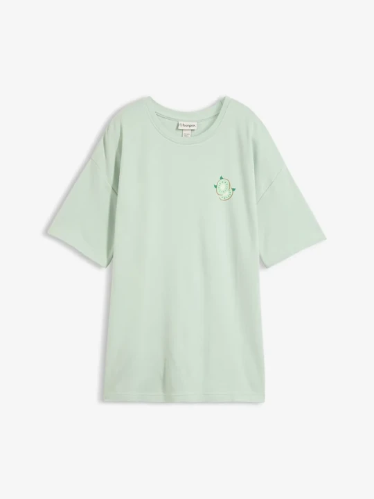 Zdjęcie produktu T-shirt oversize z czystej bawełny organicznej BonPrix zielony