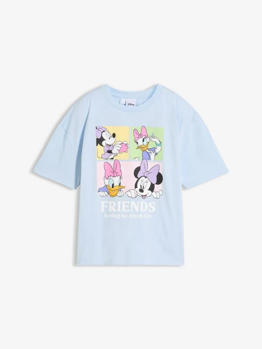 Zdjęcie produktu T-shirt oversize z Myszką Miki BonPrix niebieski