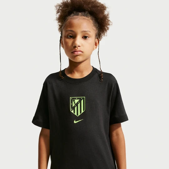 Zdjęcie produktu T-shirt piłkarski dla dużych dzieci Nike Atlético Madryt - Czerń