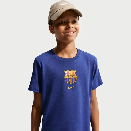 Zdjęcie produktu T-shirt piłkarski dla dużych dzieci Nike FC Barcelona - Niebieski