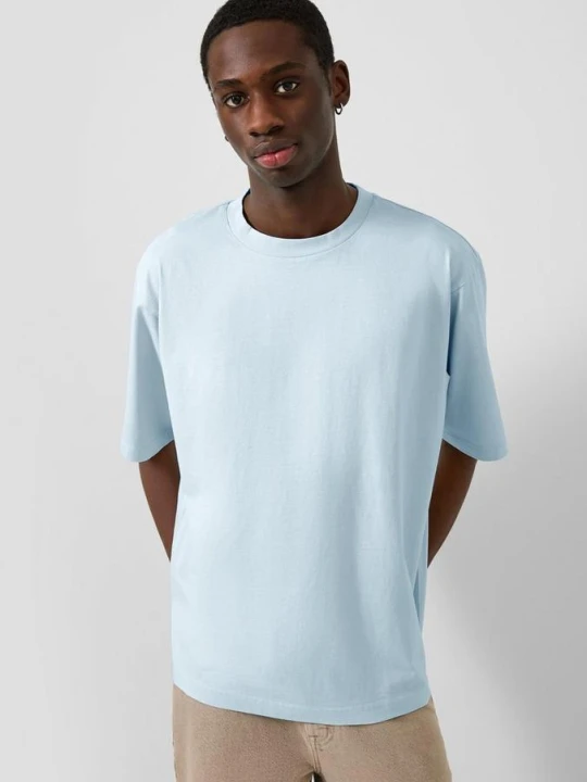 Zdjęcie produktu T-shirt Relaxed Fit z nadrukiem z tyłu QS niebieski