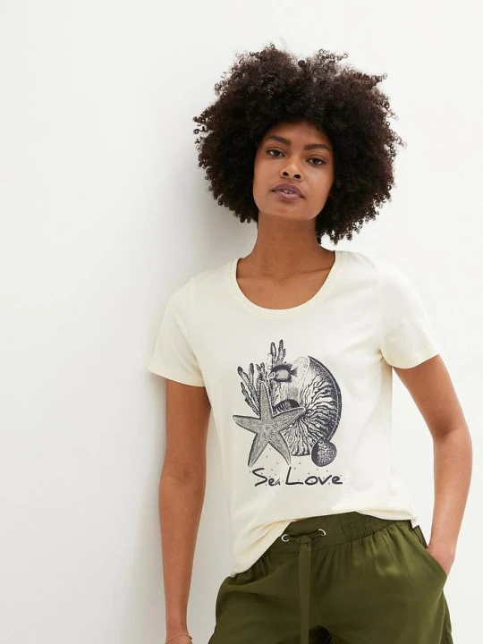Zdjęcie produktu T-shirt Sea Love BonPrix biały