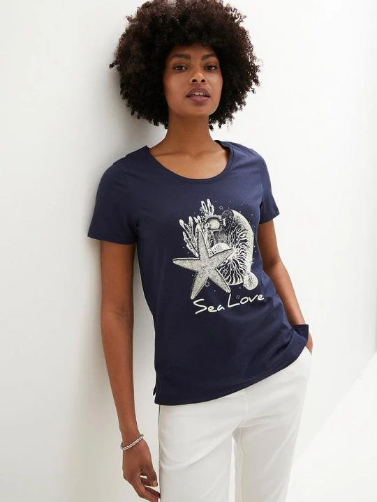 Zdjęcie produktu T-shirt Sea Love BonPrix niebieski