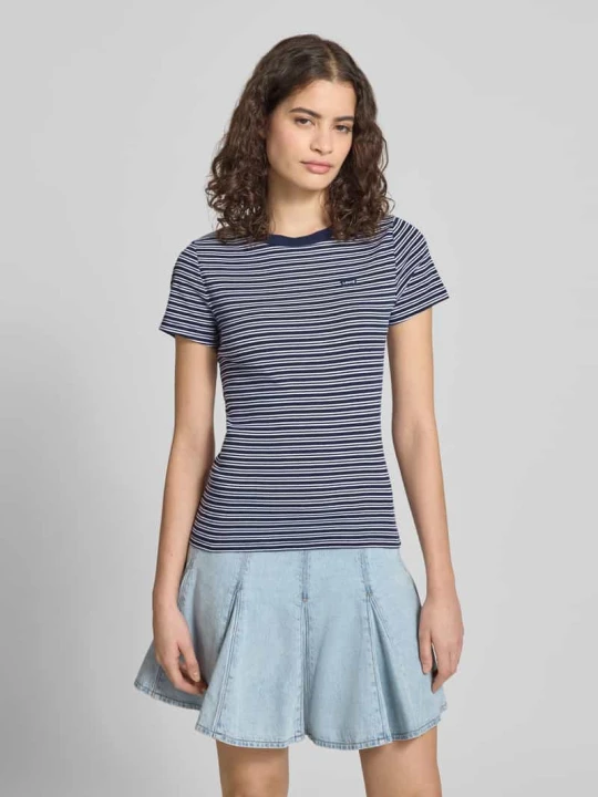 Zdjęcie produktu T-shirt Slim Fit z czystej bawełny Levi's Granatowy