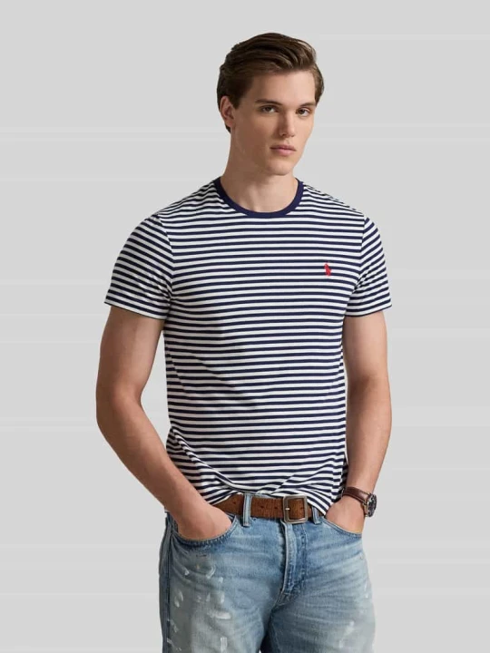 Zdjęcie produktu T-shirt Slim Fit z czystej bawełny Polo Ralph Lauren Granatowy