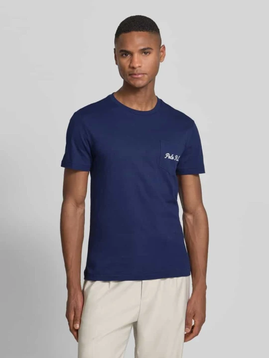 Zdjęcie produktu T-shirt Slim Fit z czystej bawełny Polo Ralph Lauren Granatowy