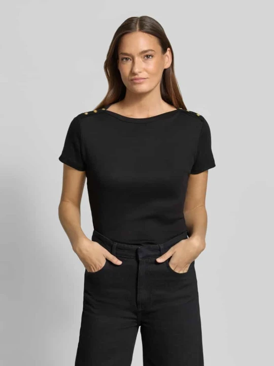 Zdjęcie produktu T-shirt Slim Fit z czystej bawełny Tommy Hilfiger czarny