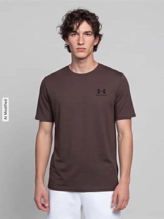 Zdjęcie produktu t-shirt sport o kroju regular fit z mieszanki bawełny Under Armour Błotnisty