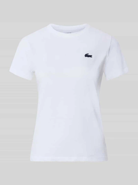 Zdjęcie produktu t-shirt sport o kroju slim fit z mieszanki bawełny Lacoste Biały
