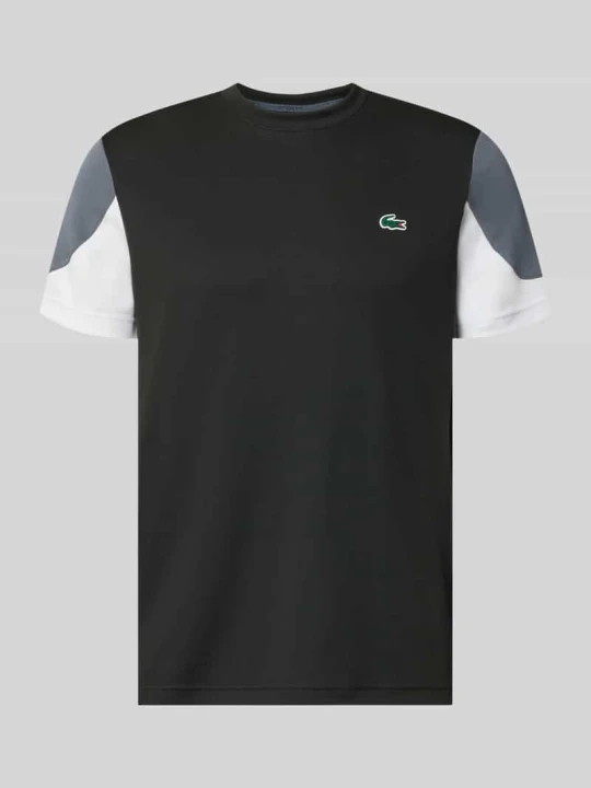 Zdjęcie produktu t-shirt sport w styl color blocking, krój regular fit Lacoste Ciemnoszary