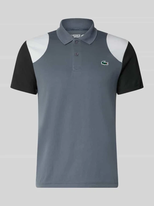 Zdjęcie produktu t-shirt sport w styl color blocking, krój regular fit Lacoste Średnioszary