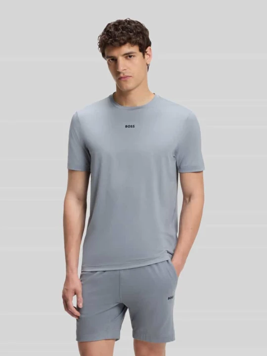 Zdjęcie produktu t-shirt sportowy krój slim fit z nadruk z logo model 'TS_Active' Boss
