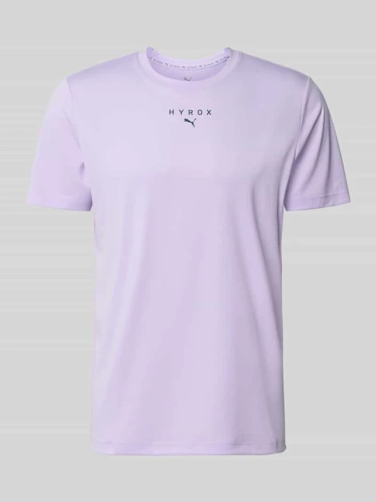 Zdjęcie produktu t-shirt sportowy o kroju regular fit z nadruk z logo model 'M PUMA X HYROX' Lawendowy