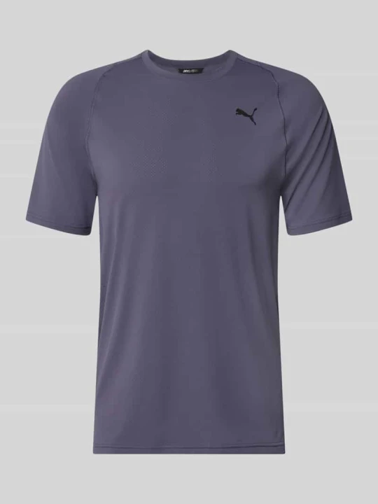 Zdjęcie produktu t-shirt sportowy o kroju regular fit z nadrukiem z logo model 'M PWRMODE' Puma Antracytowy