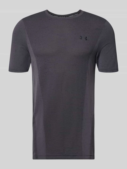 Zdjęcie produktu t-shirt sportowy o kroju regular fit z nadrukiem z logo Under Armour Antracytowy