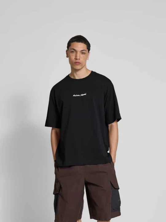 Zdjęcie produktu T-shirt typu oversized z bawełny Maison Kitsuné Czarny