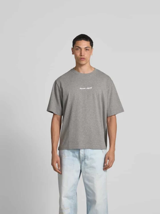 Zdjęcie produktu T-shirt typu oversized z bawełny Maison Kitsuné Jasnoszary