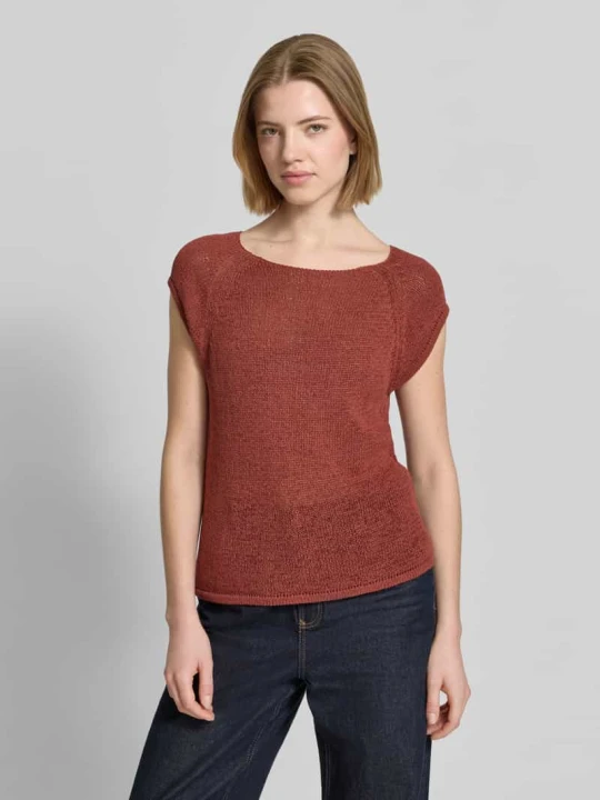 Zdjęcie produktu t-shirt w imitacji dzianiny z okrągłym dekoltem Stefanel