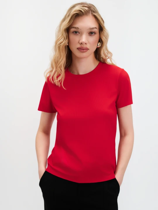 Zdjęcie produktu T-shirt w kolorze czerwonym TOP SECRET