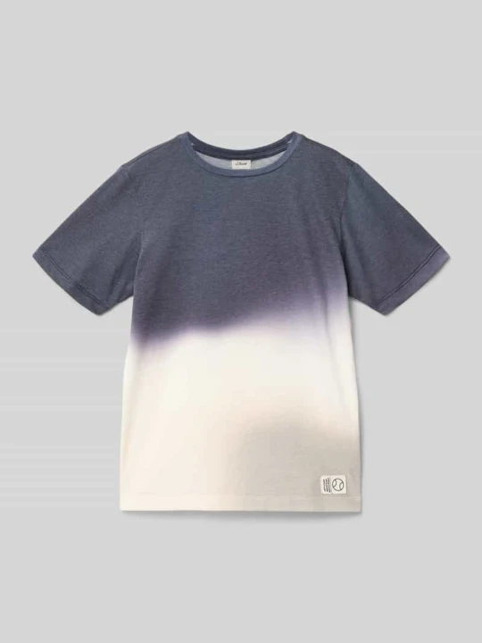 Zdjęcie produktu T-shirt w kroju regular fit z domieszką bawełny s.Oliver Niebieski