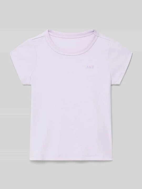 Zdjęcie produktu T-shirt w kroju regular fit z haftowanym logo Abercrombie & Fitch Lawendowy