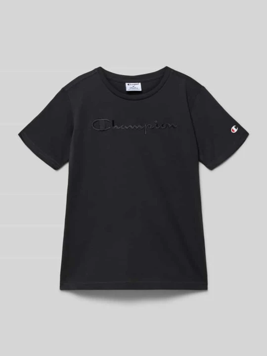 Zdjęcie produktu T-shirt w kroju regular fit z haftowanym logo Champion Grafitowy