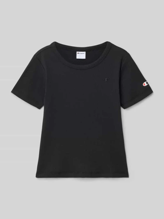 Zdjęcie produktu T-shirt w kroju regular fit z haftowanym logo Champion Czarny