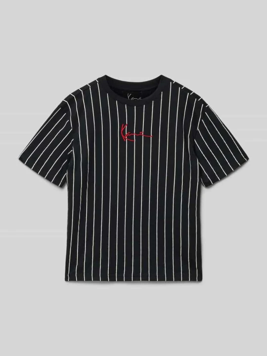Zdjęcie produktu T-shirt w kroju regular fit z haftowanym logo Karl Kani Czarny