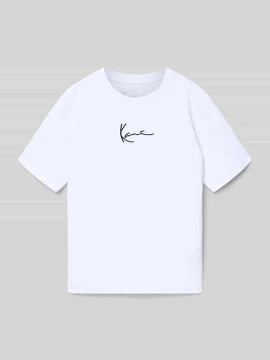 Zdjęcie produktu T-shirt w kroju regular fit z haftowanym logo Karl Kani Biały
