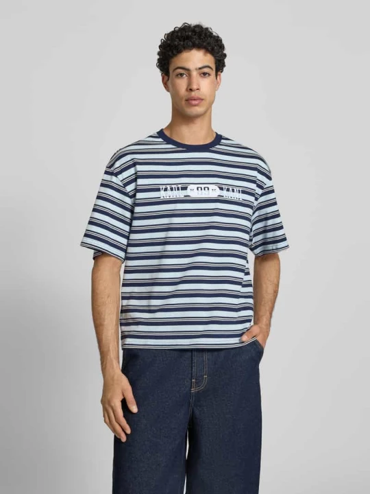 Zdjęcie produktu T-shirt w kroju regular fit z haftowanym logo Karl Kani Niebieski
