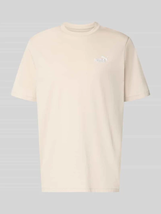Zdjęcie produktu T-shirt w kroju regular fit z haftowanym logo Puma Piaskowy
