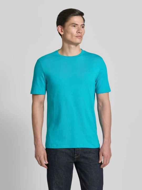 Zdjęcie produktu T-shirt w kroju regular fit z haftowanym logo Scotch & Soda Niebieski