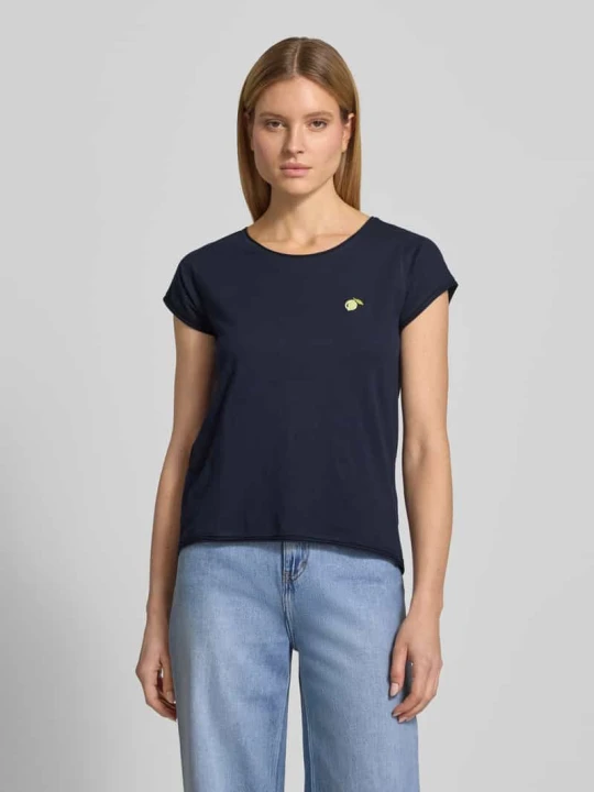 Zdjęcie produktu T-shirt w kroju regular fit z haftowanym motywem Christian Berg Ciemnoniebieski