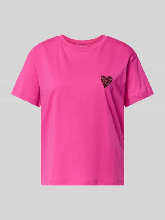 Zdjęcie produktu T-shirt w kroju regular fit z haftowanym motywem Jake*s Fuksjowy