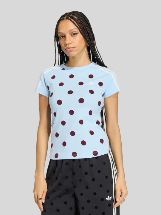 Zdjęcie produktu T-shirt w kroju slim fit model 'CALI' adidas Originals Jasnoniebieski