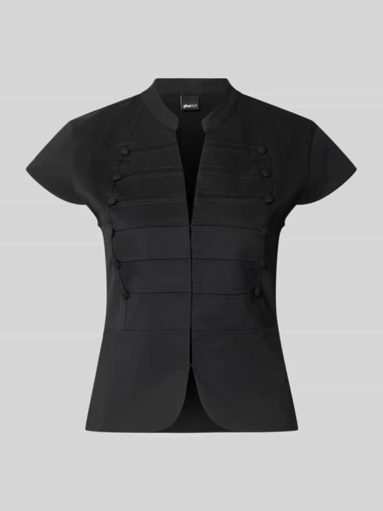 Zdjęcie produktu t-shirt w kroju slim fit z mieszanki bawełny Gina Tricot Czarny