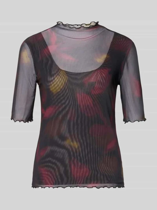 Zdjęcie produktu T-shirt w półprzezroczystym designie, krój slim fit Zero Czarny