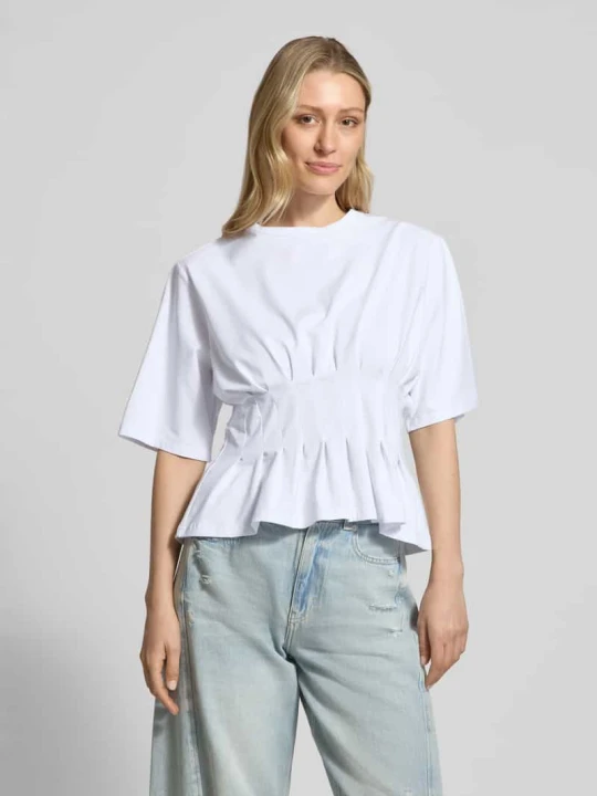 Zdjęcie produktu t-shirt w taliowanym kroju model 'inez' Gestuz Biały