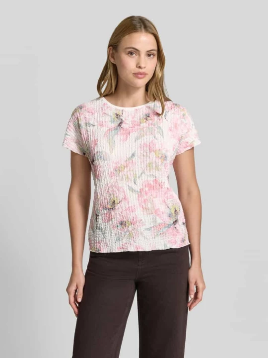 Zdjęcie produktu t-shirt w wzorze na całej powierzchni z fakturowanym wzorem Betty Barclay Różowawy