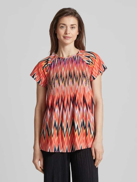 Zdjęcie produktu T-shirt we wzory na całej powierzchni Betty Barclay Czerwony