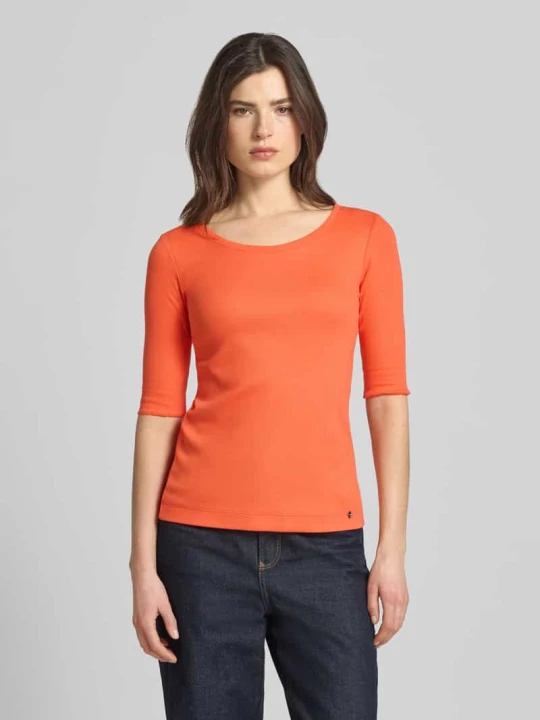 Zdjęcie produktu t-shirt z aplikacją z metką Marc Cain Koralowy