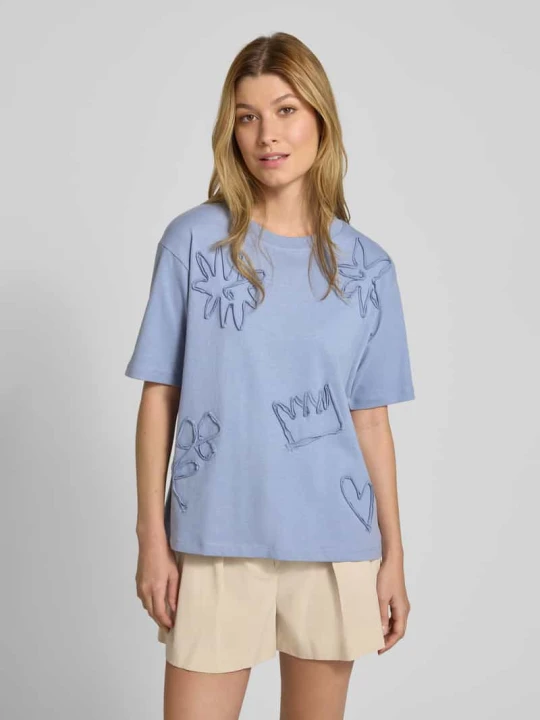 Zdjęcie produktu T-shirt z aplikacjami Jake*s Błękitny