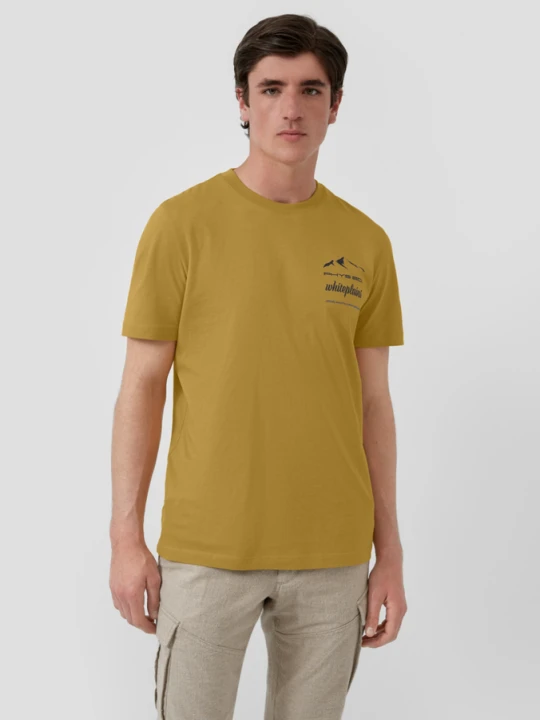 Zdjęcie produktu T-shirt z bawełnianym nadrukiem z przodu s.Oliver żółty