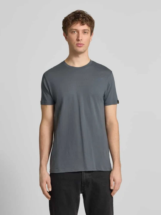 Zdjęcie produktu T-shirt z bawełny Alpha Industries Ciemnoszary