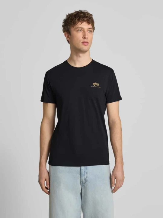 Zdjęcie produktu T-shirt z bawełny Alpha Industries Czarny