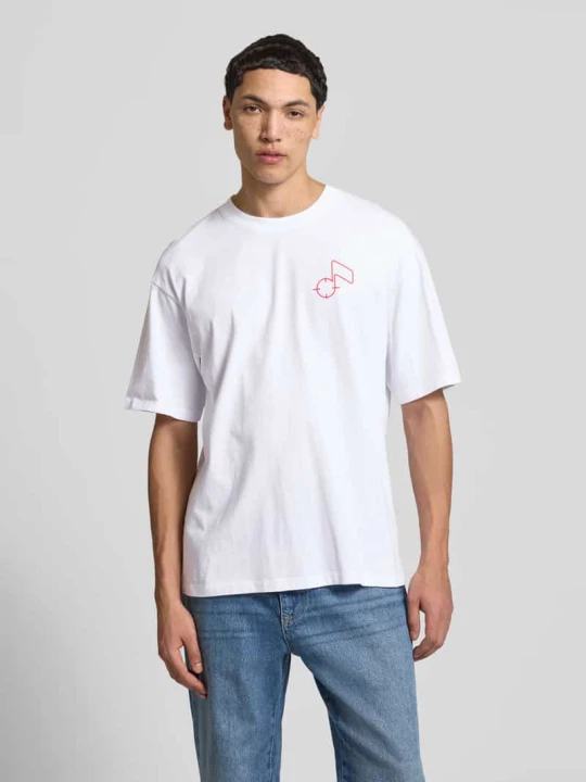 Zdjęcie produktu T-shirt z bawełny Model 'CHARMER' Edwin Biały